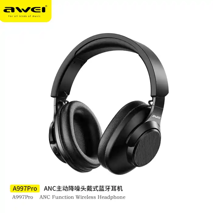 AWEI A997BL PRO ANC Wireless Bluetooth Headphones Foldable...